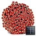 VMANOO Solar Christmas Lights, 72ft 22m 200 LED 8 Modes Solar String Lights for Outdoor, Indoor, Gardens, Homes, Party, Wedding, Xmas Tree Decorations, Waterproof (Red)