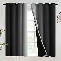 Vista 243 de SimpleHome Ombre Room Darkening Curtains 96 inches Length for Bedroom,Grommet Gradient Light Blocking Beige Gradient Window Curtains for Living