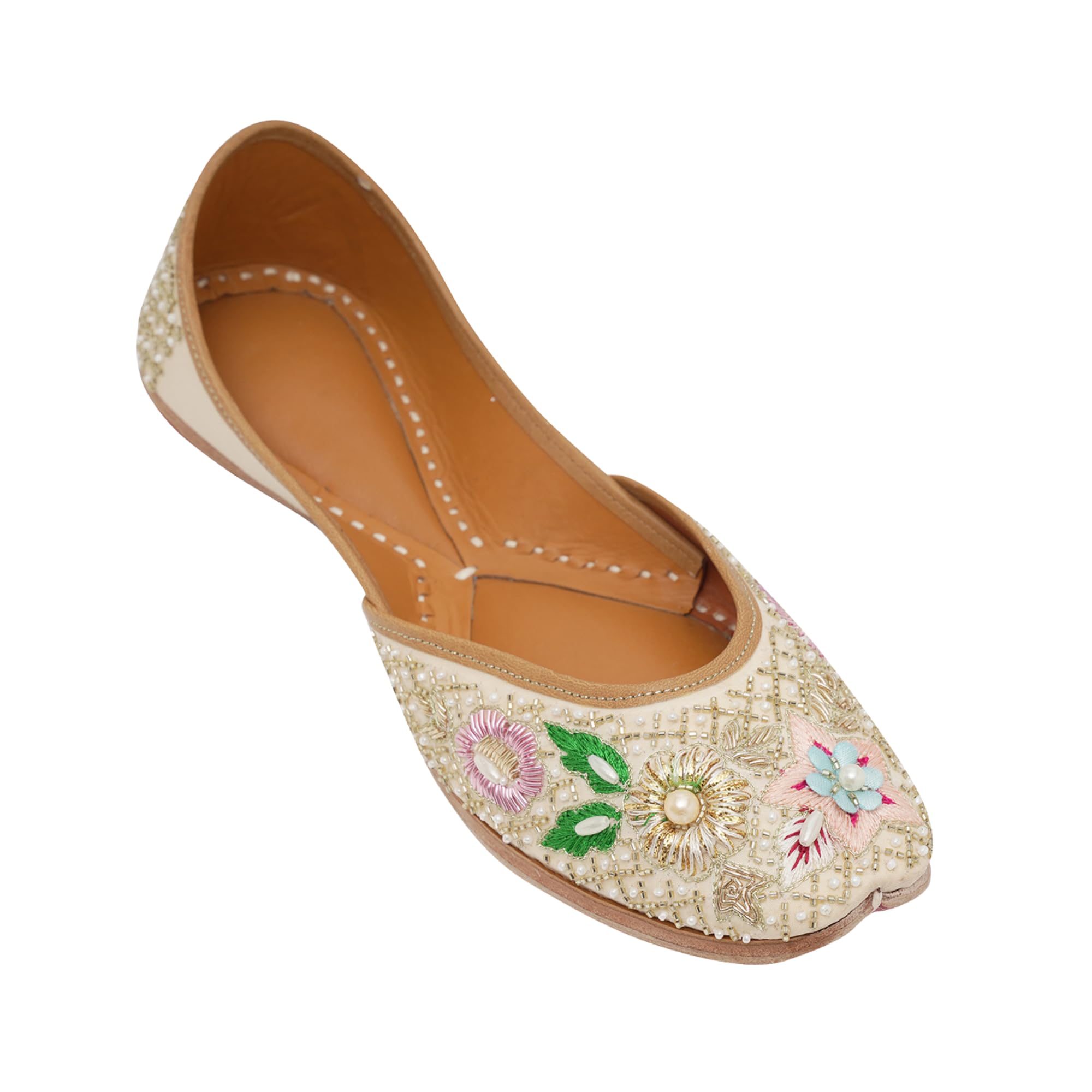 Women Embroidered Mojaris Flats | Multicolor |-image-36