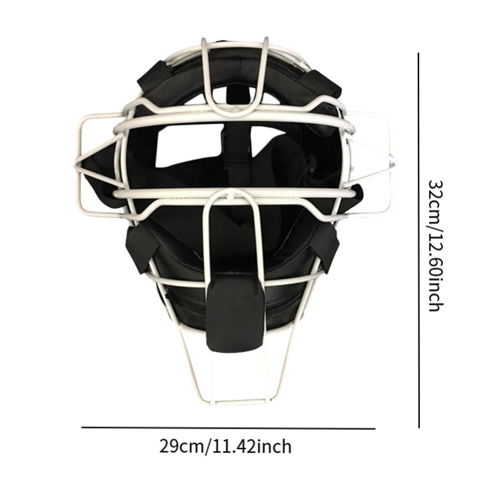 Casco de Catcher de Béisbol con Protector Facial Reforzado Almohadilla Suave Absorbente Banda Ajustable Estructura Ligera Y Adecuada para Jugadores Ad