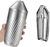 Hybrid Cocktail Shaker Set - Innovative Premium Vacuum Insulated Stainless Steel Drink Shaker Double Wall Margarita Mixer Jigger & Mixing Spoon Set - Martini Shaker for Home Bartender - 28oz