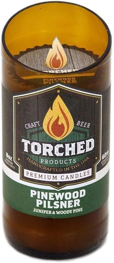 Torched Beer Scented Candles Natural Soy Wax Candle Pinewood