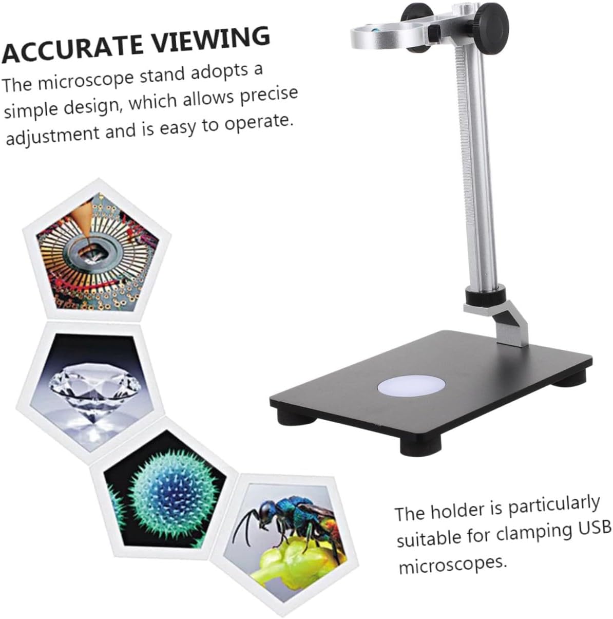 Microscope Support Lifting Bracket Industrial Camera Stand High Precision Adjustment Heavy Duty Construction for Laboratory Use