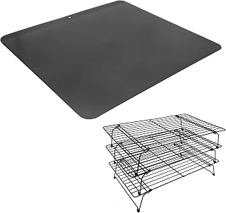 Bundle-Set of 3 Cooling Rack+Insulated Cookie Sheet Cookie Tray17"x14",Carbon Steel Insulated Double Wall, Baking Roasting Cooking, Home Baking Supplies Accessories