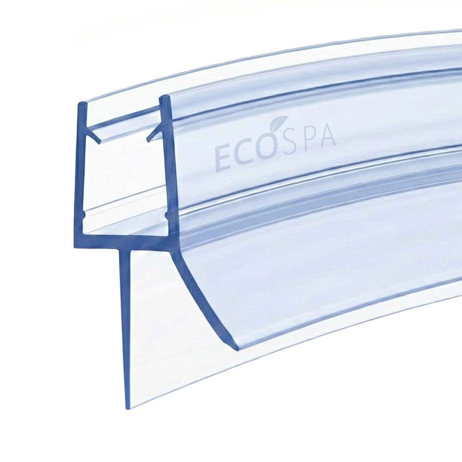 ECOSPA PRE Curved Shower Door Seal Strip for 4-6mm Glass Screens or Door - Perfect Shower Screen Seal Replacement with Adjustable Length (Curved) (Seals Gap up to 15mm)