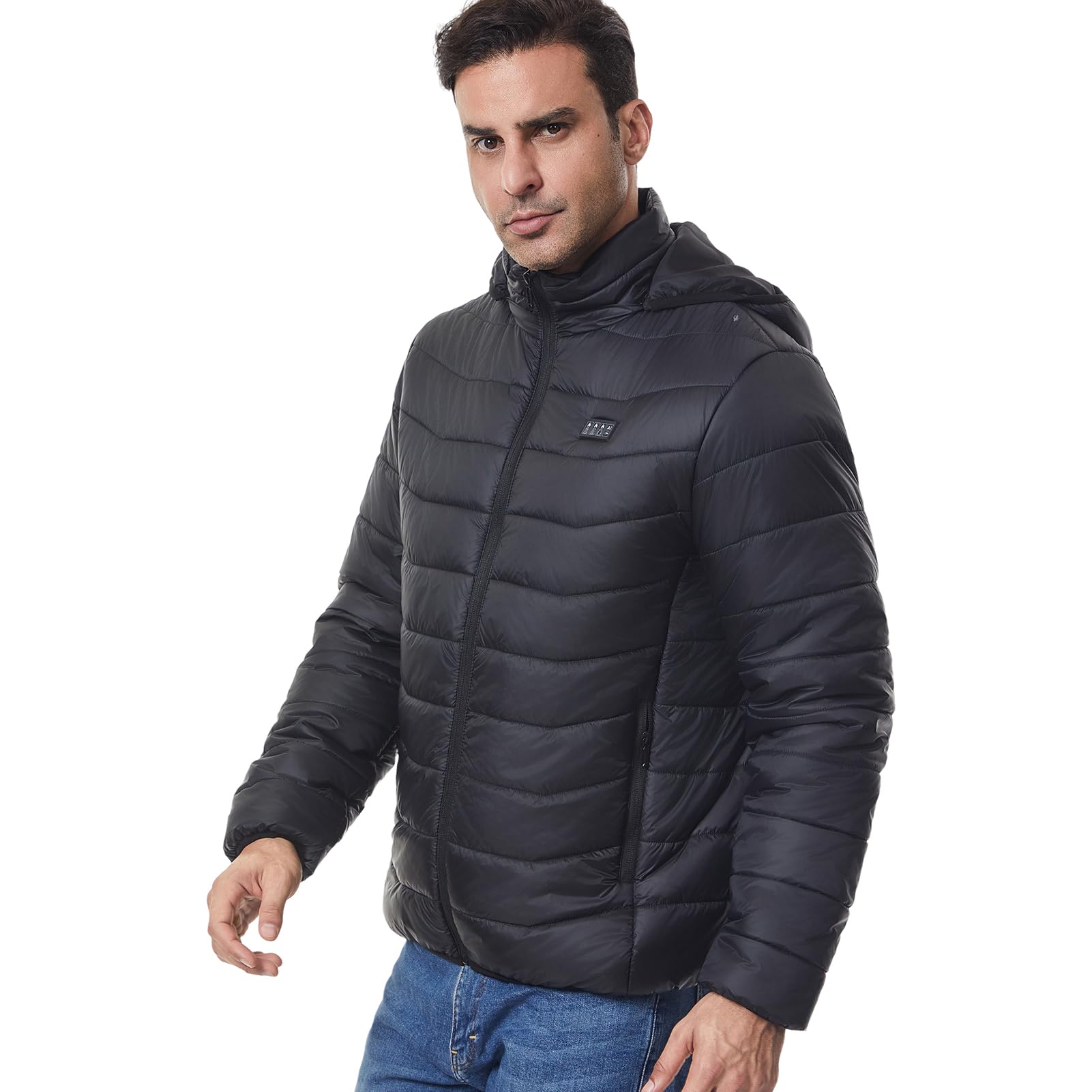 mingzhe Chaqueta Térmica para Hombre de 27 Zonas — Abrigo Térmico y Ropa Calefactable con Control de Temperatura 3 Niveles y 4 Zonas Control — Abrigo Invierno Ligero con