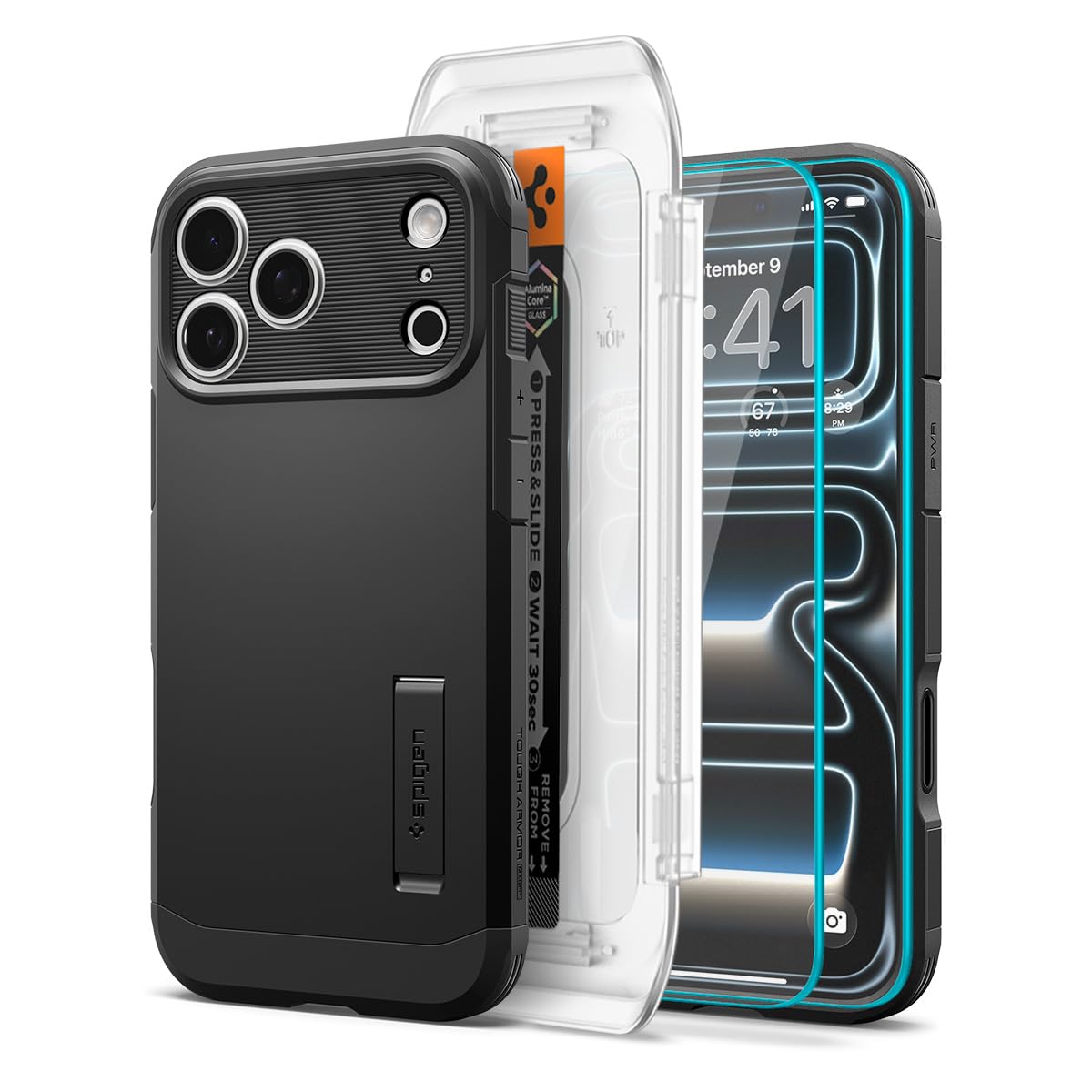 Spigen Tough Armor MagFit Pack - Funda MagSafe & Protector de Pantalla para iPhone 17 Pro