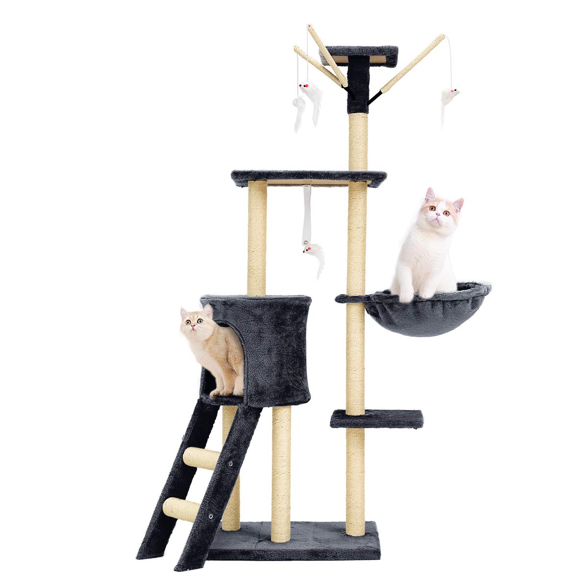 Buy Cat Tree Cat Tower for Indoor Cats Clearance, 56" Multi