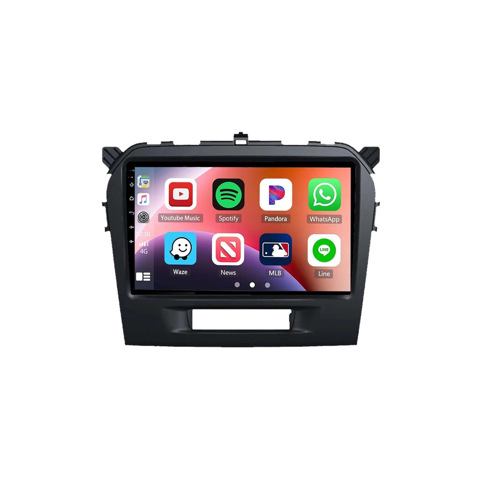 BCBSYCJP Car Radio with Wireless CarPlay Android Auto for Suzuki Vitara 2014-2018 9 Inch Stereo Mirror Link Bluetooth with Android Auto Carplay Wireless WIFI FM GPS,8 Core 4+64G