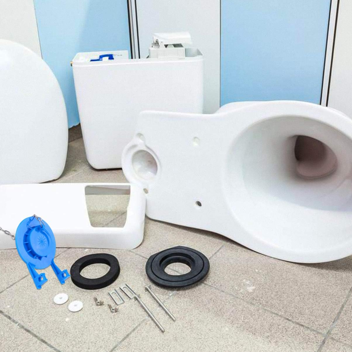 DOITOOL 3pcs Practical Toilet Flapper Valve Replacement Pvc Toilet Tank Accessory for Efficient Drainage Home Bathrooms