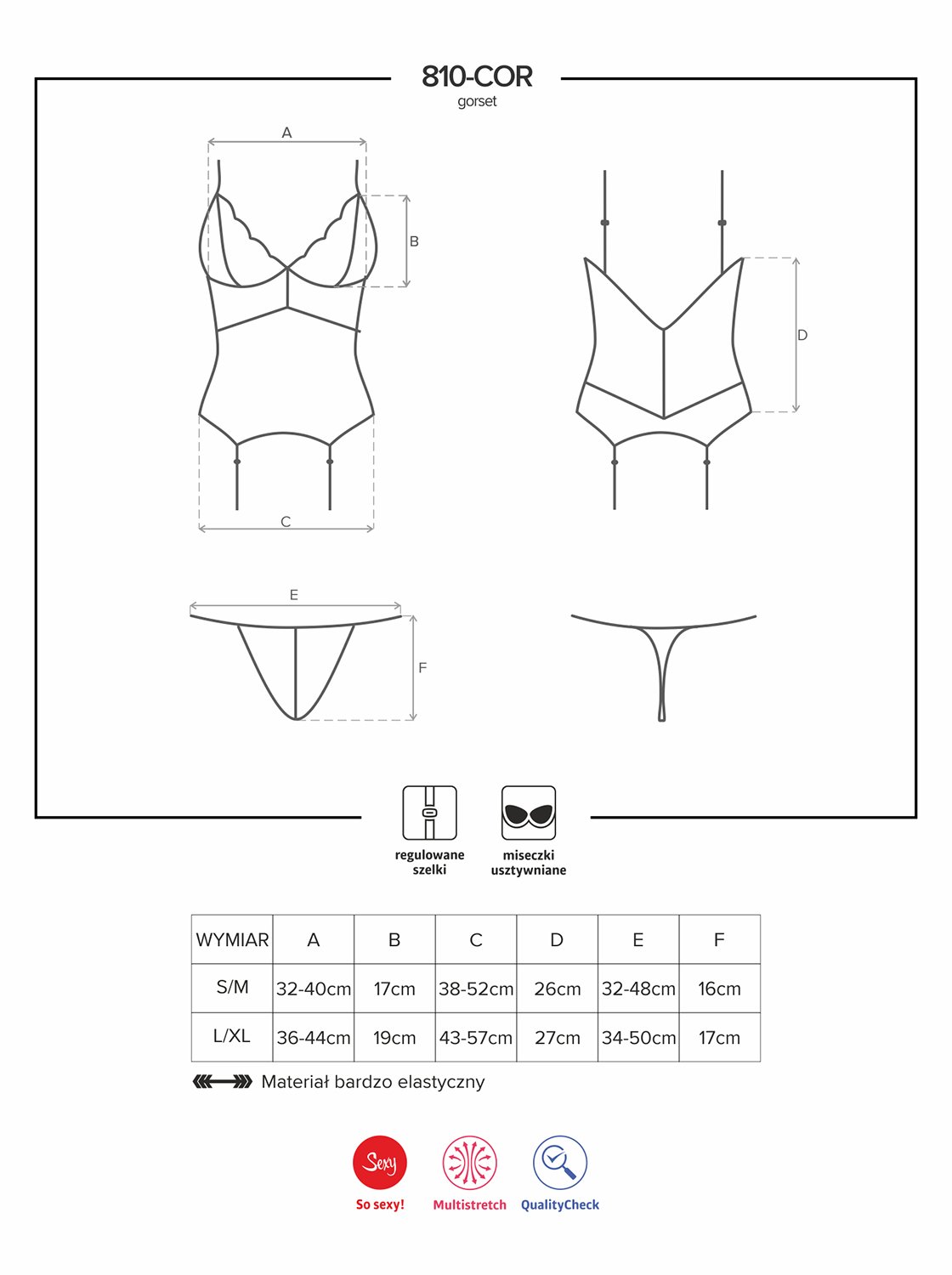 Obsessive. Damen Dessous Reizwäsche Strapshemd mit Soft Cups und String in weiß transparent aus glattem Material und Spitze