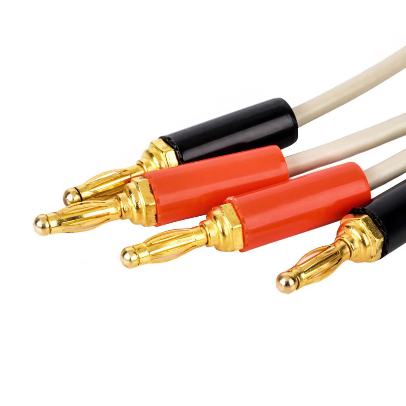 5 par izolowanych klipsów wtykowych bananowych kabel niski opór zacisk sondy przewody miernik testowy zacisk Kelvin nowy