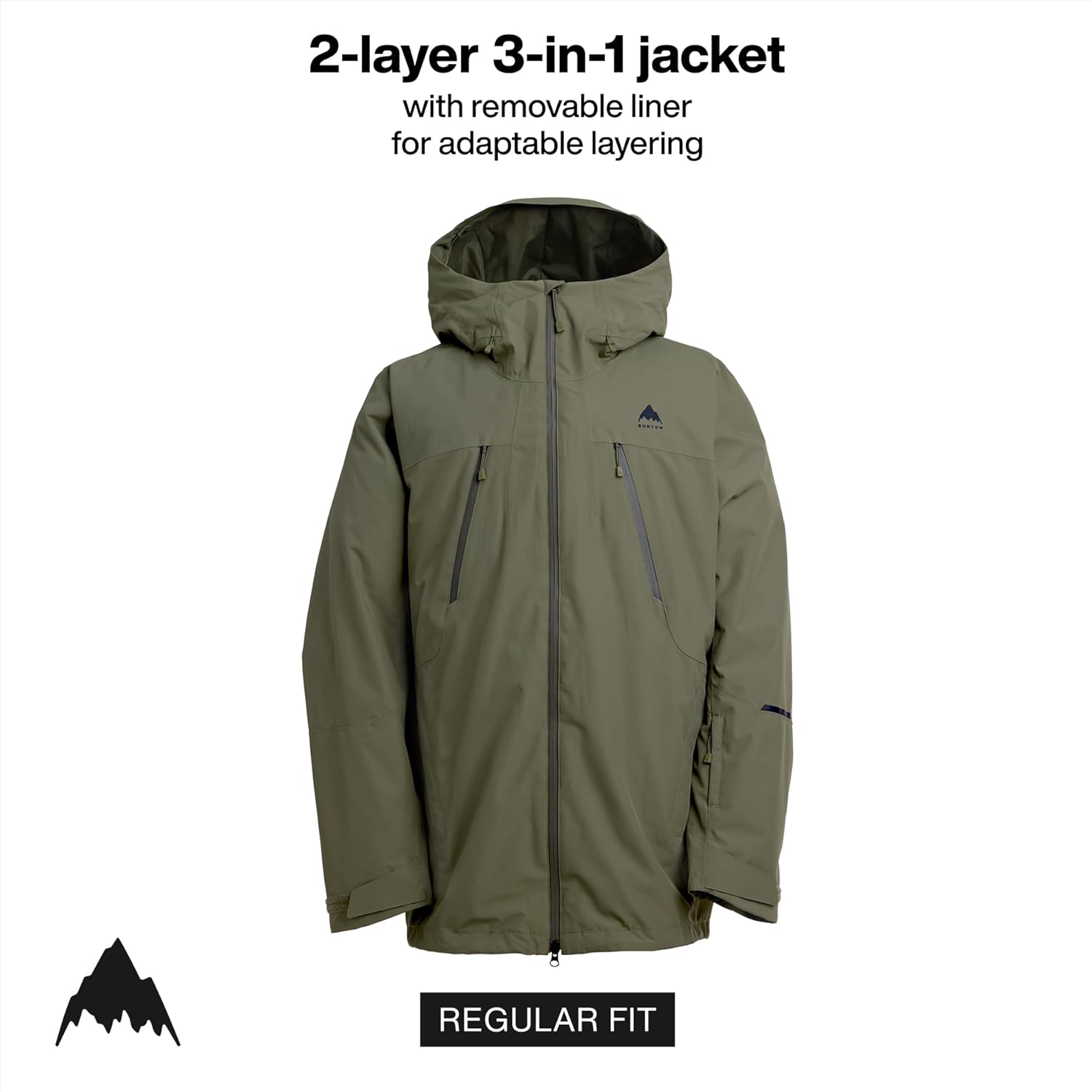 Burton Men’s Reserve 2-Layer 3-in-1 Jacket – Waterproof Winter Snowboard Jacket with Removable Liner - Image 2