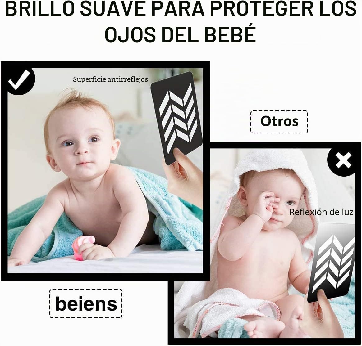 Beiens Tarjetas Flashcards Bebe,0 3 6 12 36 Meses Juguetes en Blancas y Negras Comparó Las Tarjetas para la Estimulación Visual del Bebé,20 PCs 40 Pages 14 x 14 cm, Regalo Educativo para Bebés