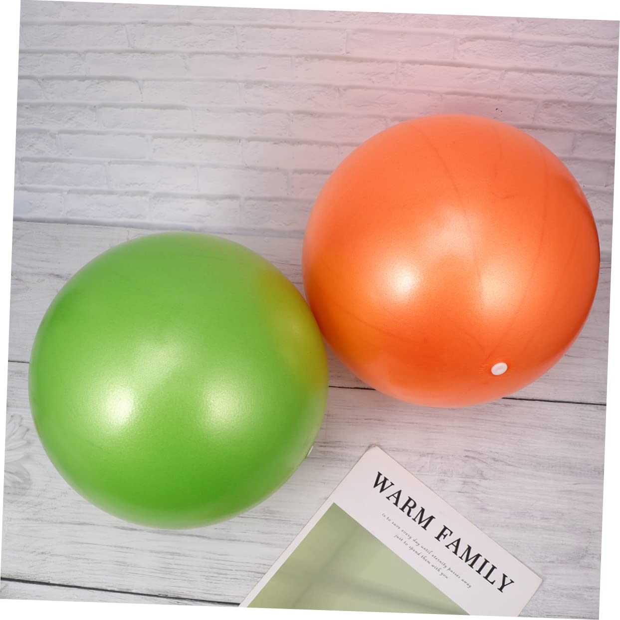 GANAZONO 4Pcs Burst Balls for Fitness Thickened Balancer Exercise Ball Random Orange Green Silver for Home Workouts