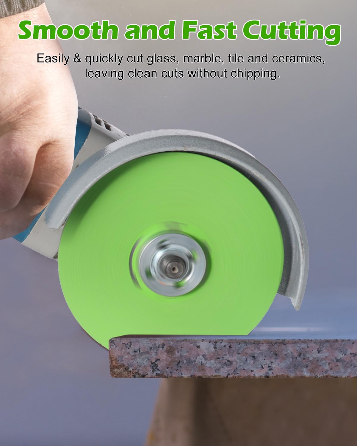 ZORUNNA Hoja de diamante ultra ancha para azulejos de 1.2 pulgadas, 5 discos de corte de vidrio fino de 1 mm, pieza de corte plana de losa de roca de chaflán de 45°, borde de mármol (eje de 4/5