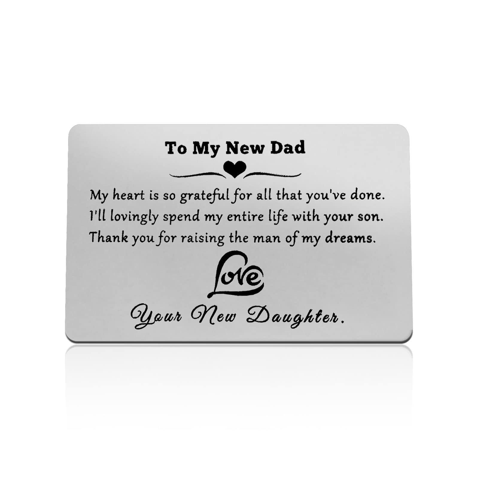 Amazon.com: Father Of The Groom Gift From Bride Father-In-Law Metal Wallet  Card Wedding Gifts Wallet Card To My New Father In Law Wedding Day Gifts  Engagement Announcement Gift Fathers Day Birthday Gift :