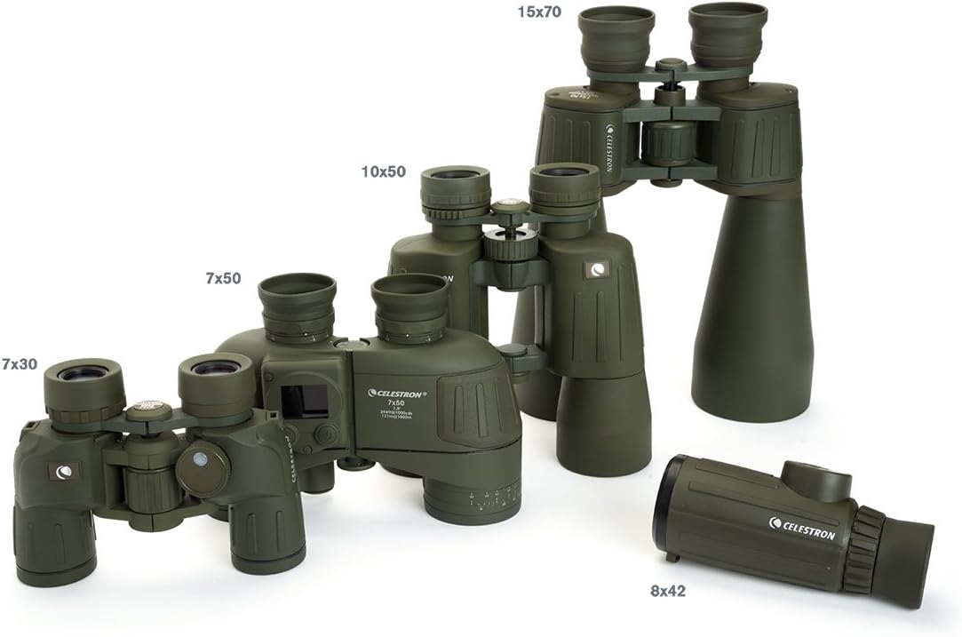 Celestron 71426 Cavalry 15x70 Binocular (Olive Green)