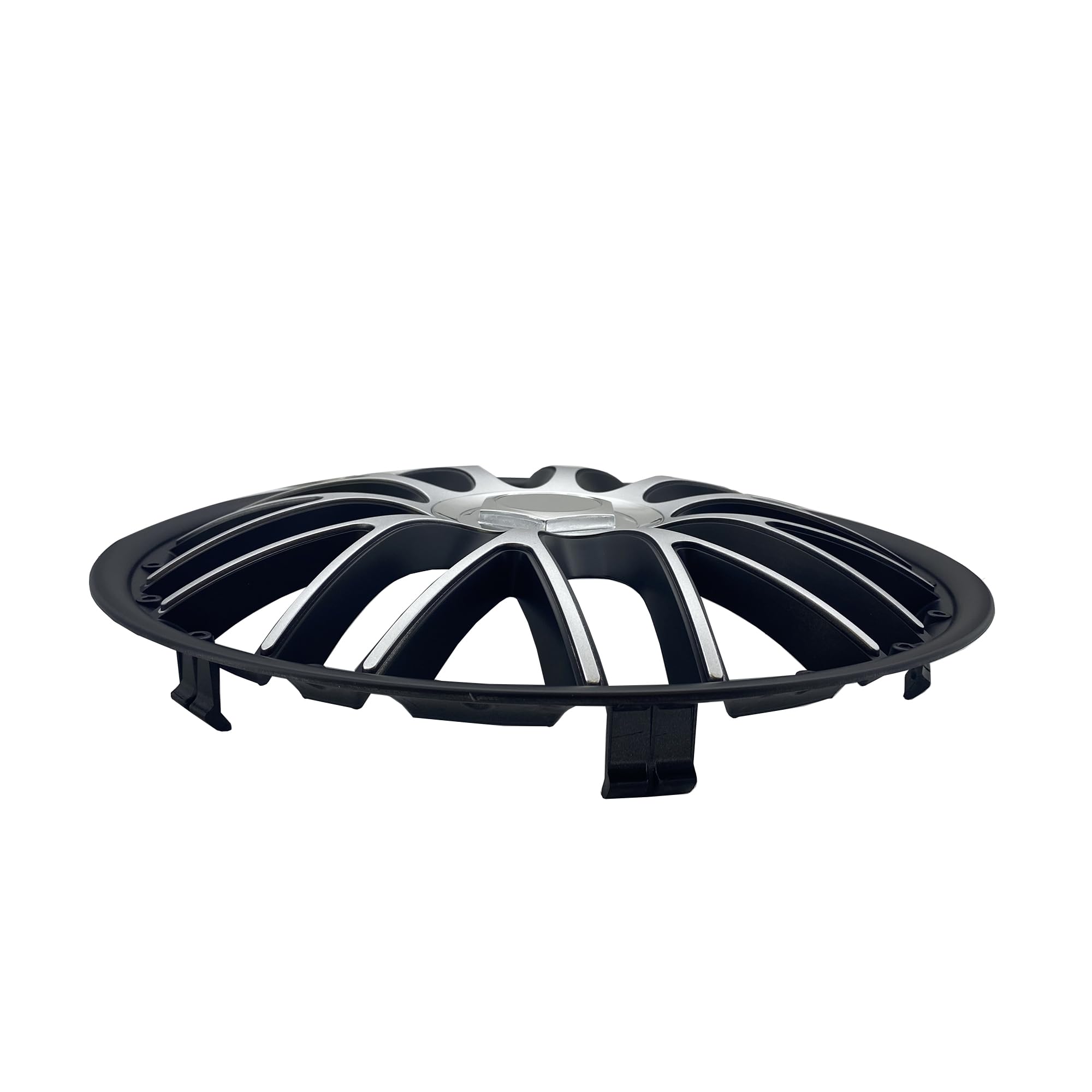 Simoni Racing ORD/15B, Set 4 Copricerchi universali Orden Black da 15" pollici, Copriruota auto Grigio e Nero