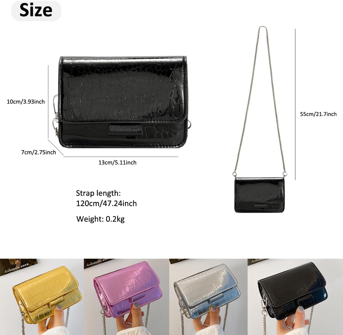 Mini Purses for Women Y2K Purses Top Handle Crossbody Bag Clutch Shoulder Handbag for Cocktail Party Prom Wedding - Image 4