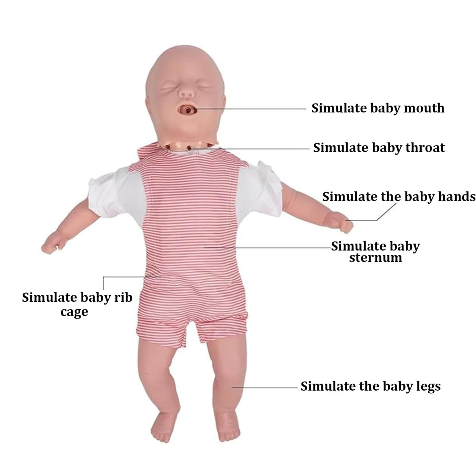 Reanimationspuppe Baby,CPR-Trainingsmodell für Kleinkinder Herz-Lungen-Wiederbelebungspuppe Aus Silikon Erste Hilfe Zum Medizinisch Wissenschaft Lehrmittel A