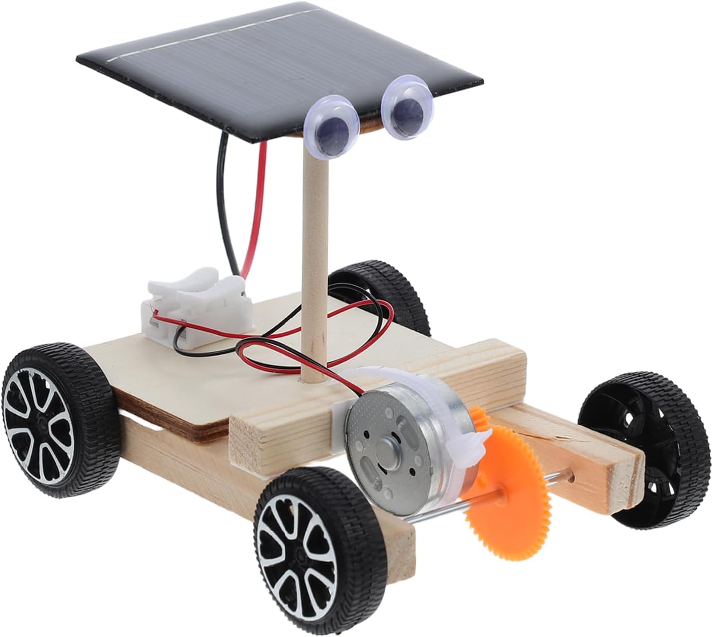 BESPORTBLE DIY Solar Car Assembly Kit Mini Educational Toy for Boy Girl Solar-Powered Enhances Learning and Patience for Science Projects and Stem Activities