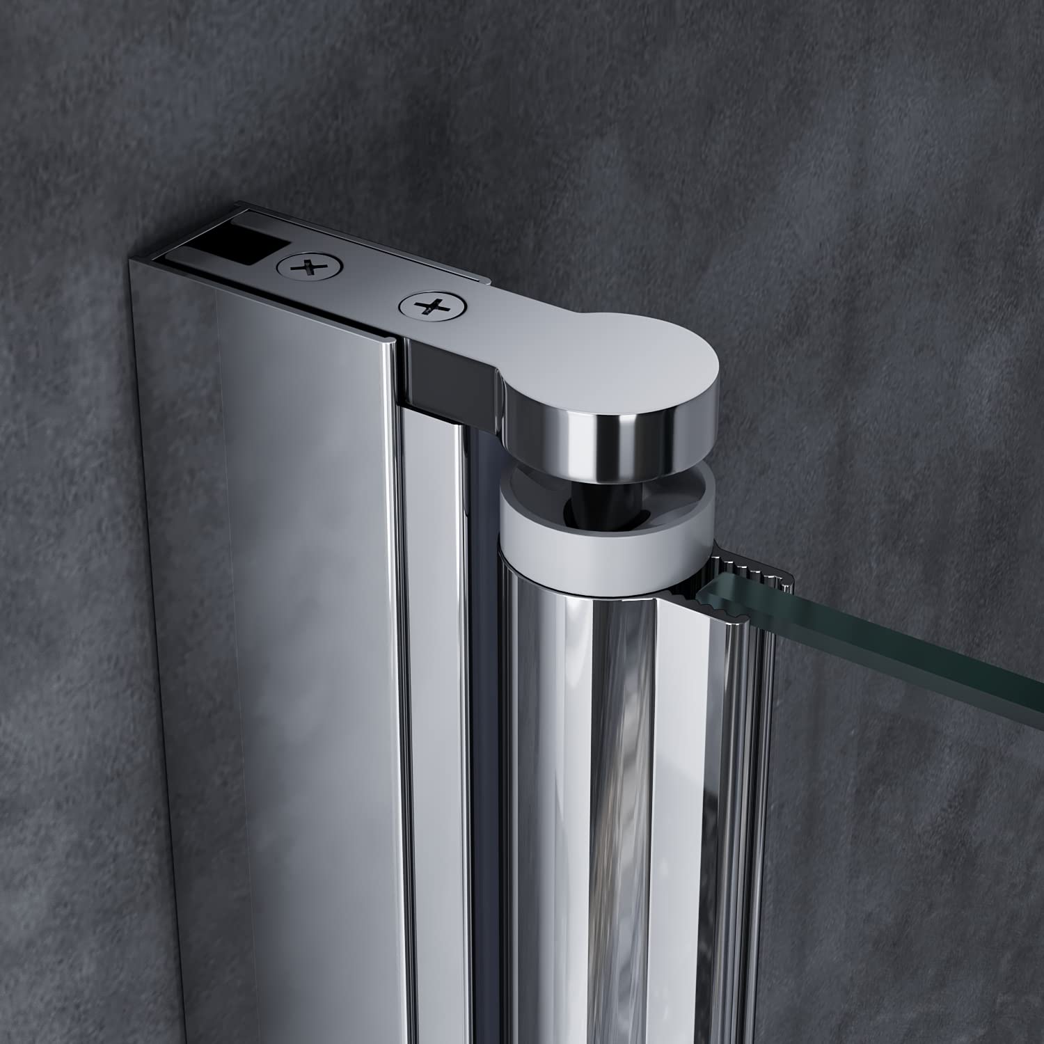 Sonni Mampars Bañera Plegable 2 Hojas 100 x 130 cm, Cristal Templado de 6mm con Recubrimiento Nano de Dos Lados, Mamparas de bañera Perfil Aluminio