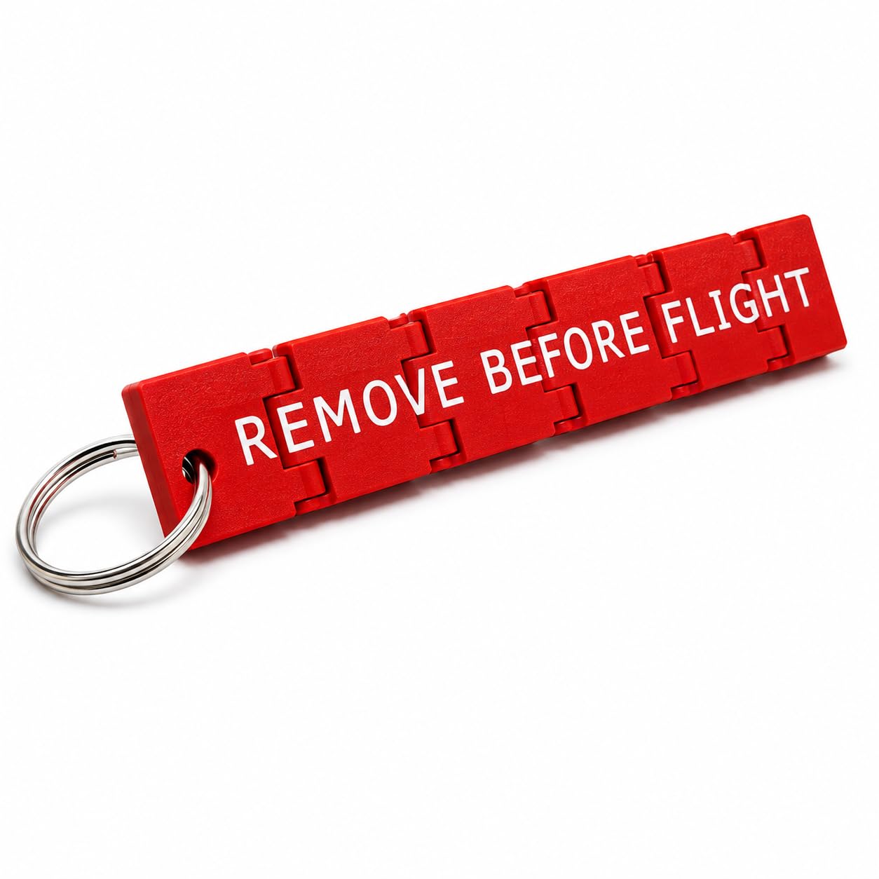 Hinged Flexible Aviaton Keychain Tag – Articulated Pilot Keychain, Flexible Hinged Design, Pilot Gift, Travel Luggage Backpack Cool Accessory, Red-image-7