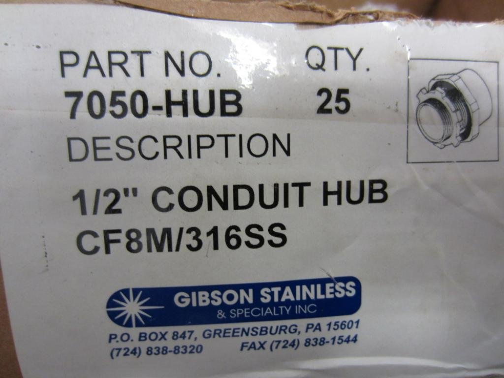 7050-HUB 1/2 Inch Hub CF8M/316SS (Pack of 25)
