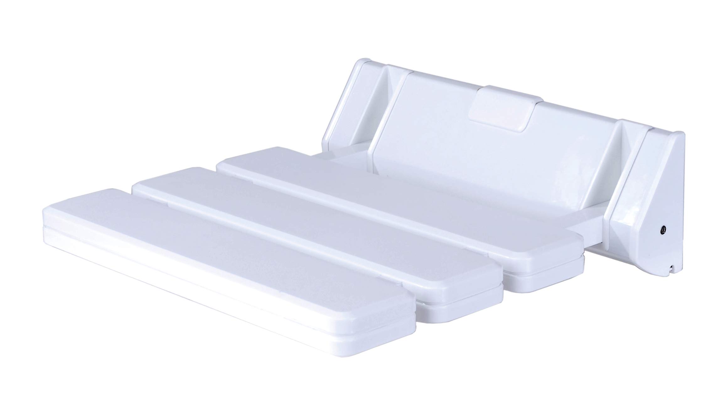 Alberts 140892 Siège de douche rabattable | pour fixation murale | plastique, blanc | 315 x 225 mm