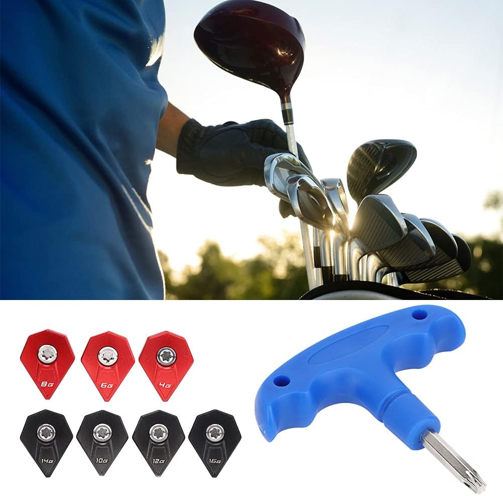 Portable Quality Golf Clubs Head Wrench Accessory with 7 Weight Screws Tool Kit 4g, 6g, 8g, 10g, 12g, 14g, 16g