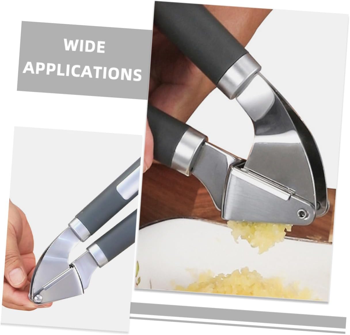 Manual Stainless Steel Garlic Press Crusher Tool Kitchen Mincer Garlic Presser for Home Cooking and Ginger Crushing