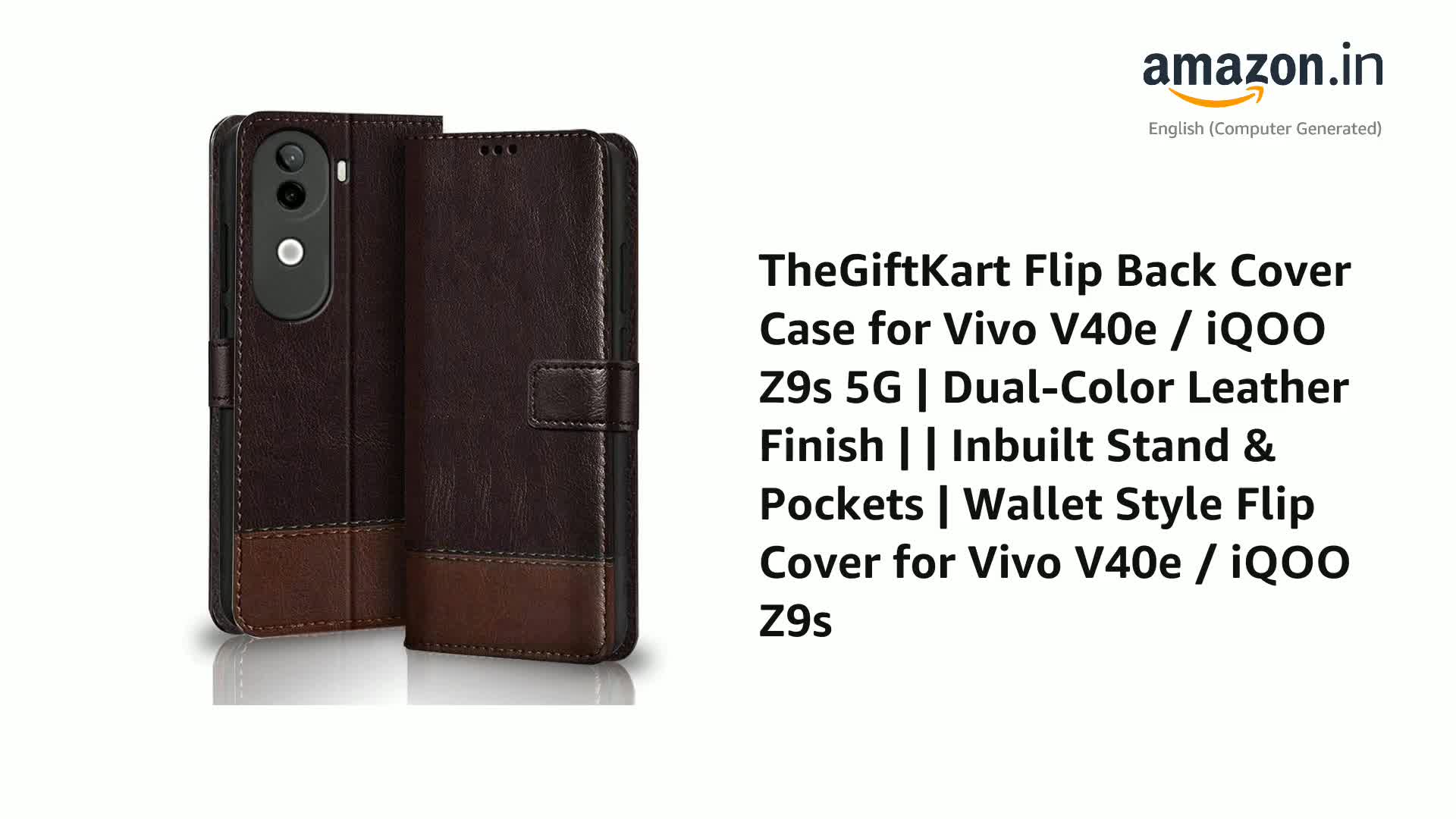 TheGiftKart Flip Back Cover Case for Vivo V40e / iQOO Z9s 5G