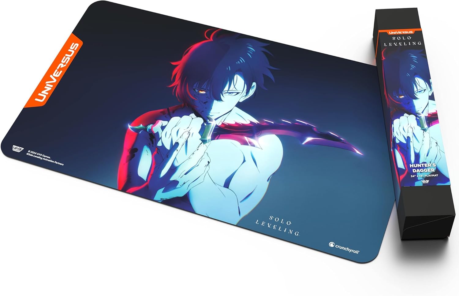 UniVersus: Solo Leveling: Hunter's Dagger Playmat - 24 x 14 Neoprene Mat, Non-Slip Back, Tabletop Card Game Accessory, UVS Games, Officially Licensed