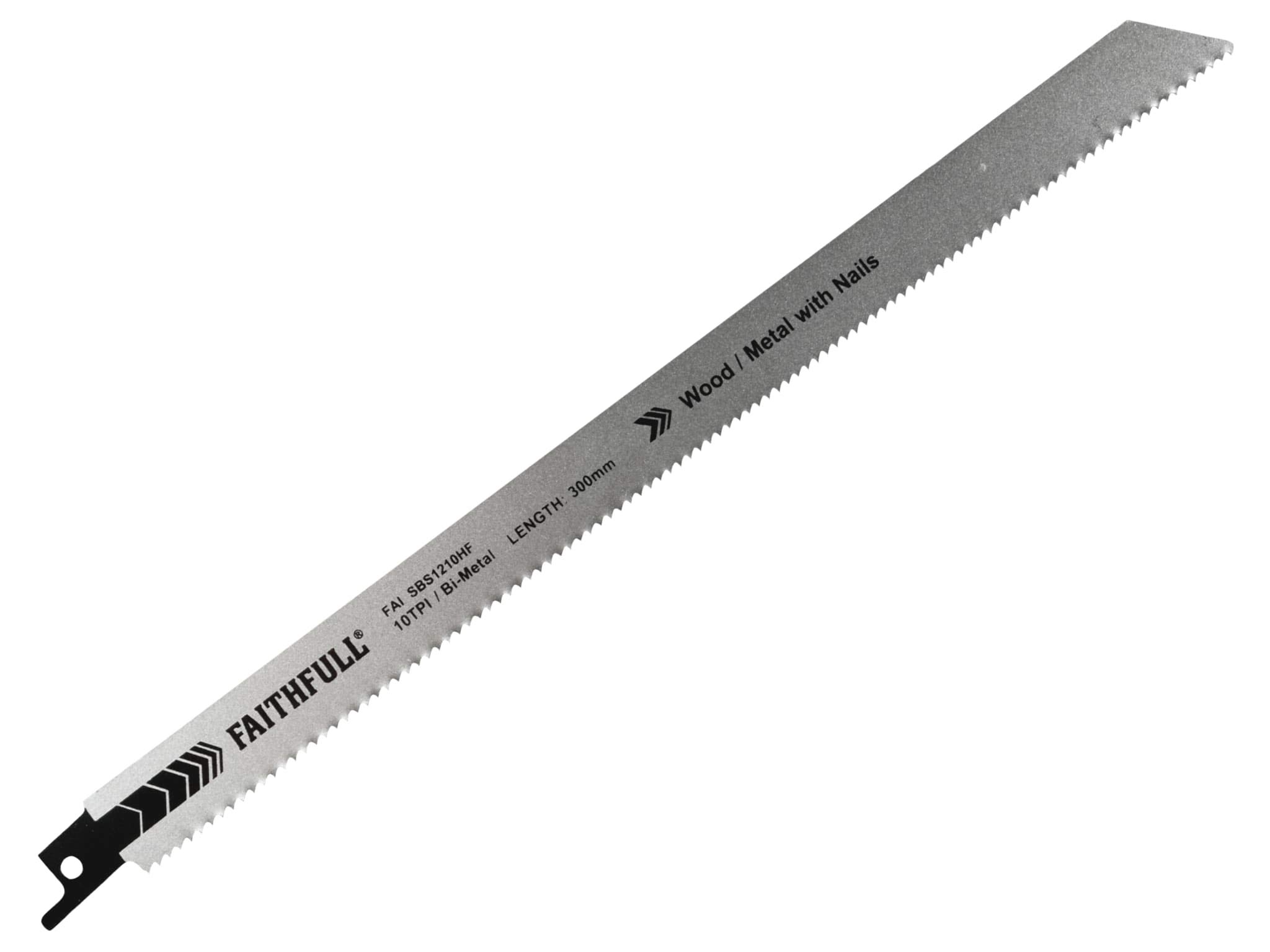 Lames de scie sabre bi-métal 300 mm pour découpe de bois clouté et métal