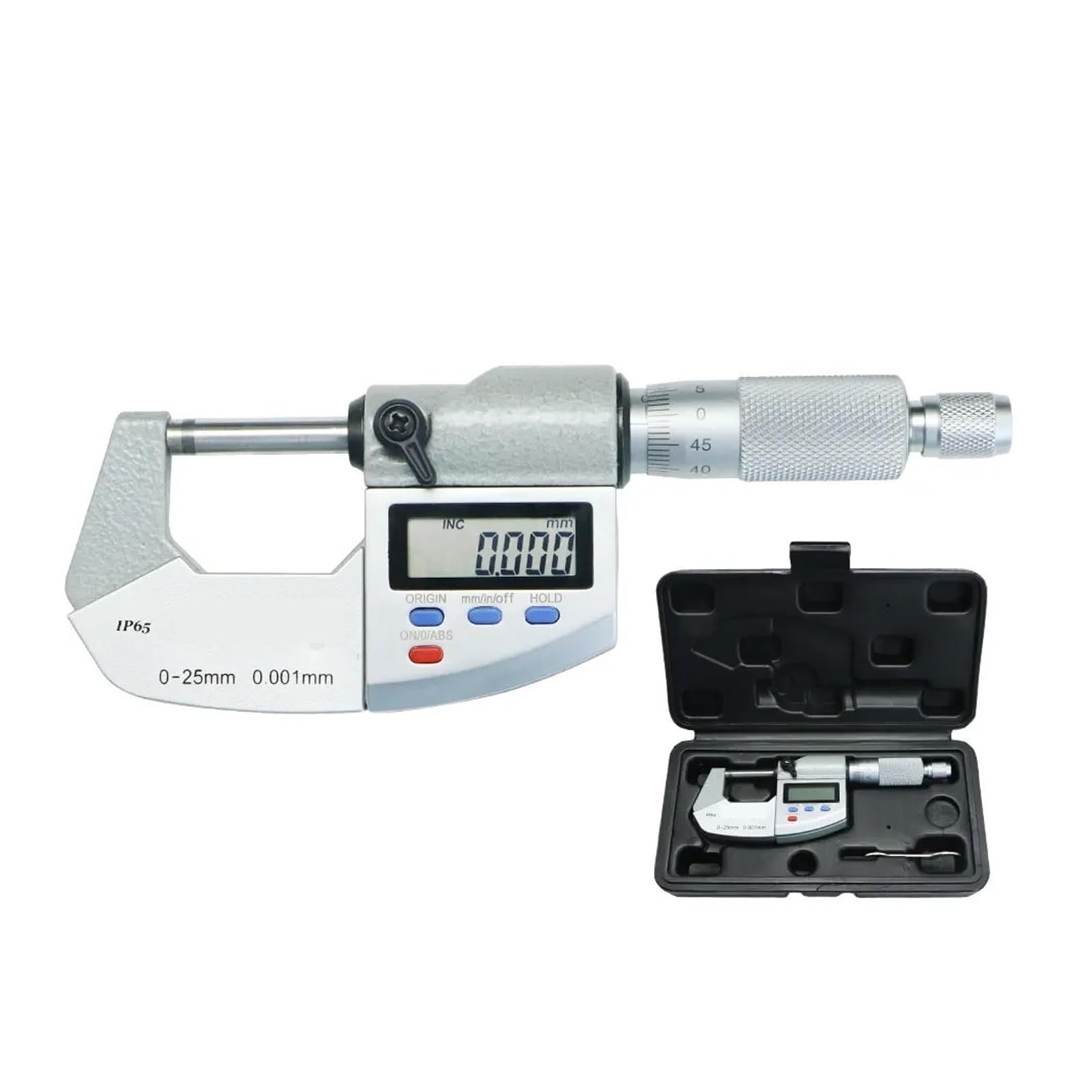 Gqnblvhzupdm 75-100Mm Micrometer 0-25Mm Micron Digital Outside Micrometer Electronic Gauge 0.001Mm Measuring Tools(75-100Mm)