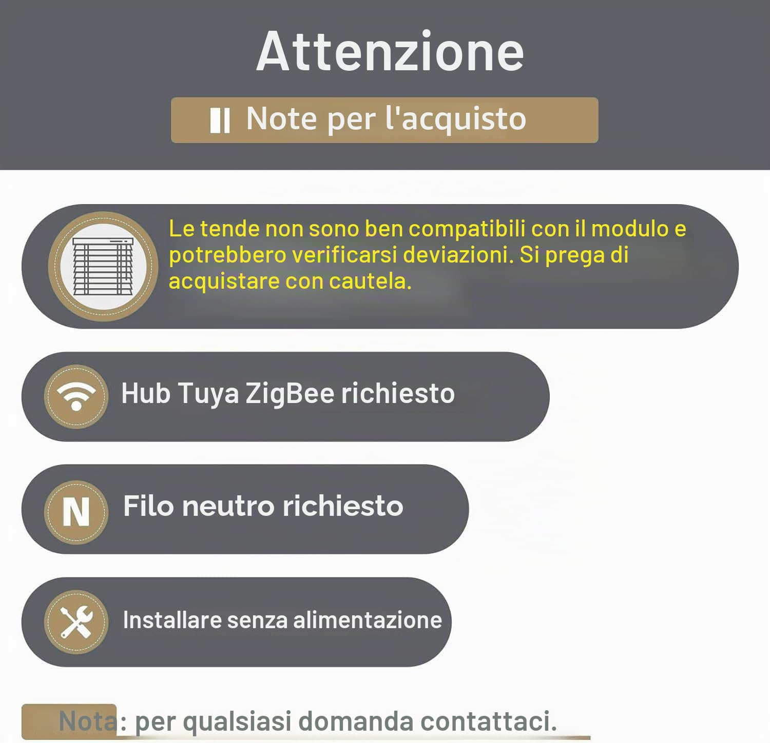 MOES Tuya Zigbee RF433 Interruttore intelligente per tapparella modulo relè | timer, motore tapparelle, compatibile Alexa Google Smart Life【Tuya ZigBee Hub richiesto】