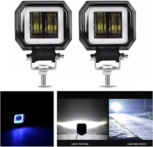 Miniatura 3 de ZLAMP 3 pulgadas 20 W motocicleta LED ojo de ángel trabajo barra de luz Spot lámpara Offroad coche barco camión 12 V 24 conducción niebla lámpara