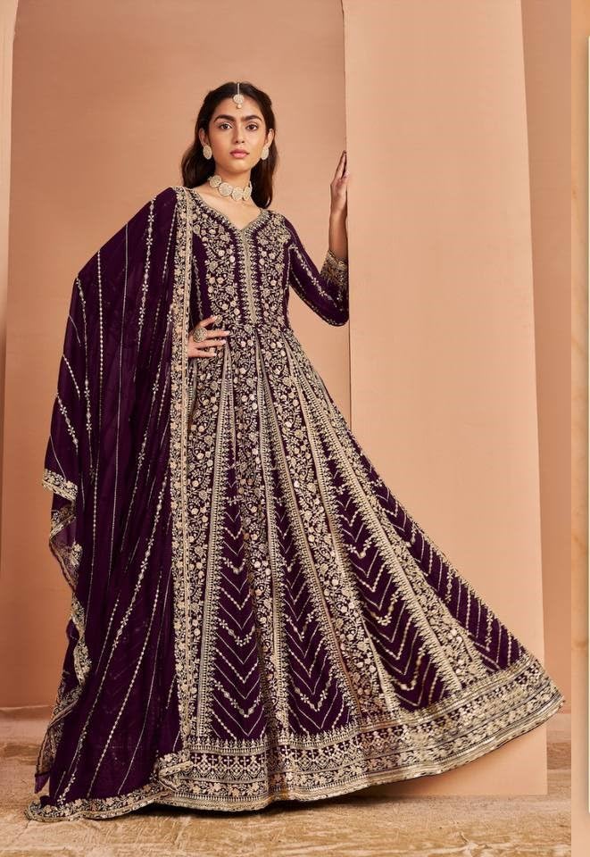 Georgette Ready to Wear Indian Pakistani Wedding/Party Wear Style Anarkali Dress for Womens-girl's2