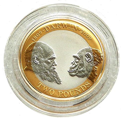 2009 Charles Darwin Silver Proof £2 Coin - FULL PACKAGING + CoA