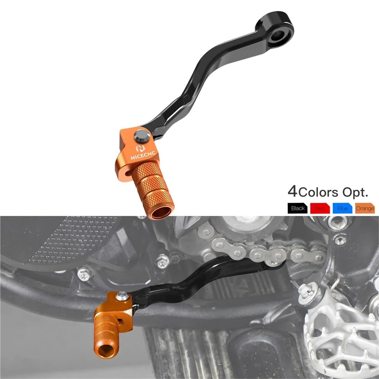 dźwignia zmiany nożna, CNC Fit For KTM 2024 EXC 300 250 XCW 150 250 300 Kuta dźwignia zmiany biegów Dźwignia zmiany biegów składana końcówka SX XC 125 250 300(Black)