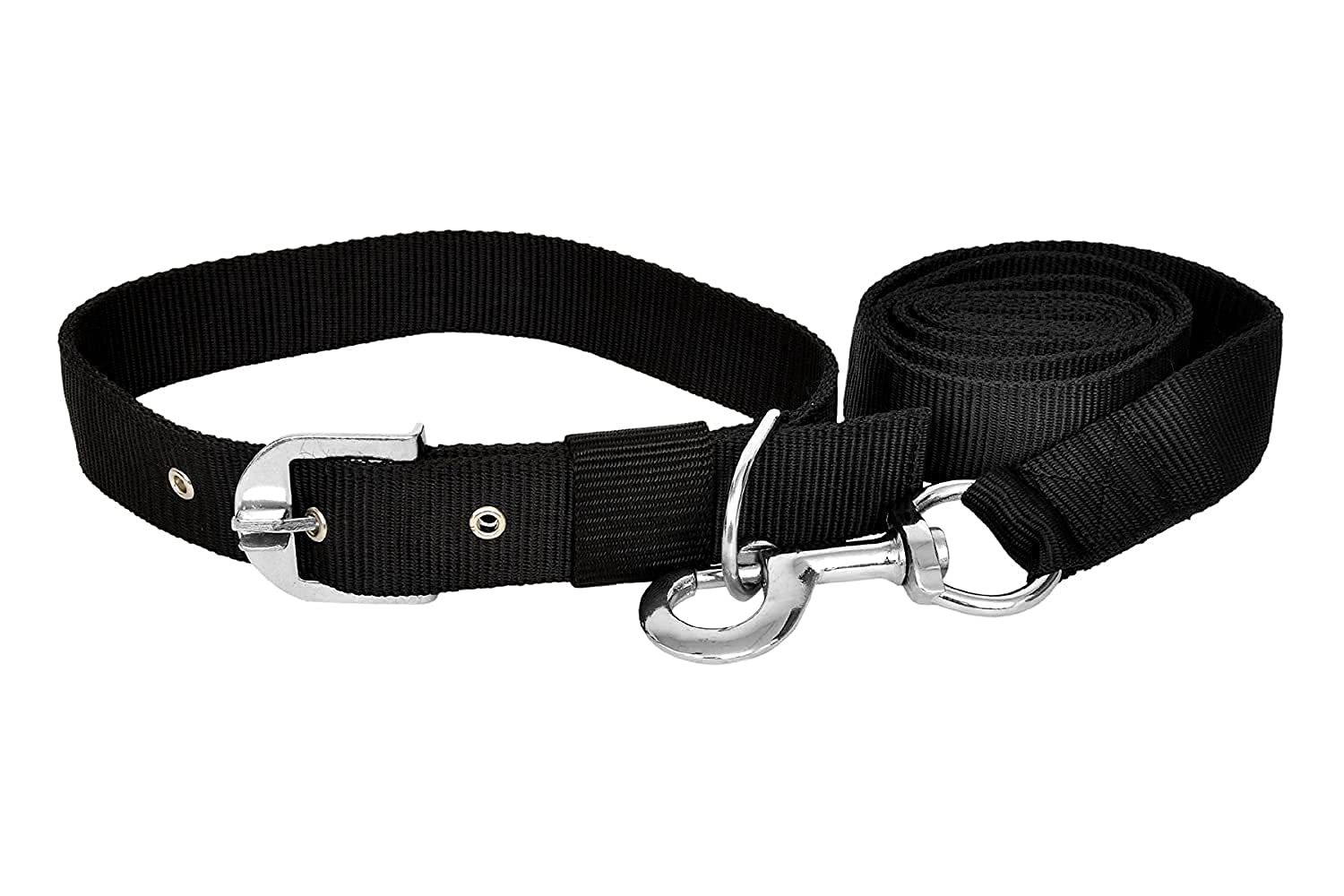 Woofy Premium Strong Soft Nylon Everyday Dogs Collar and Leash Dog Nylon Puppy to Adult Dogs Collar Belt and Leash Dog Belt Combo of Dog Collar with Dog Leash (X.-Large- 1.5 INCH, Black) (B09DDG9YW8) Amazon Price History, Amazon Price Tracker