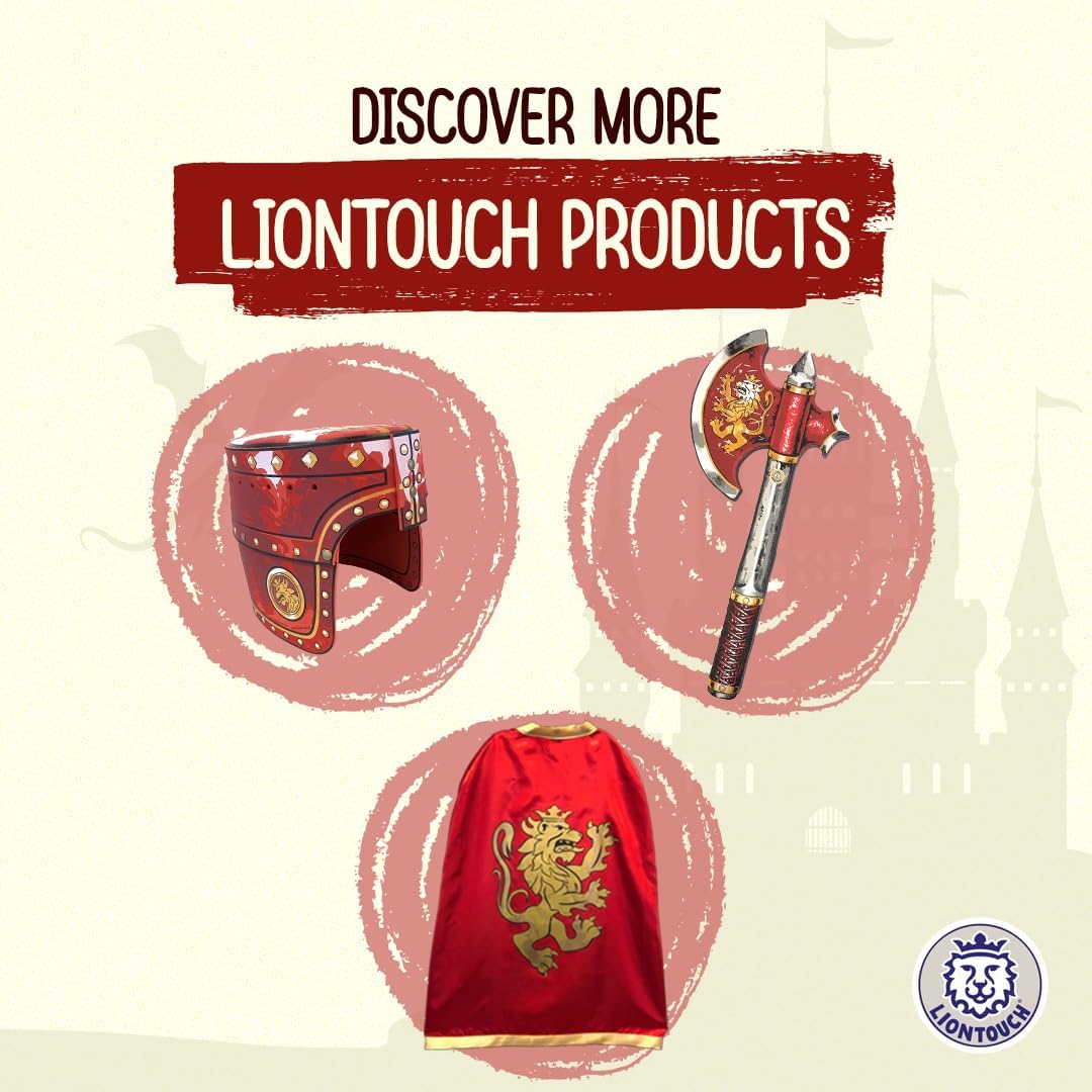 Liontouch - Noble Knight Toy Sword & Shield for Boys, Red - Age 3-8 Years | Medieval Set in Durable & Safe Foam | Weapons & Battle Accessories for Pretend Play, Dress Up & Knight Costumes for Kids - Image 6