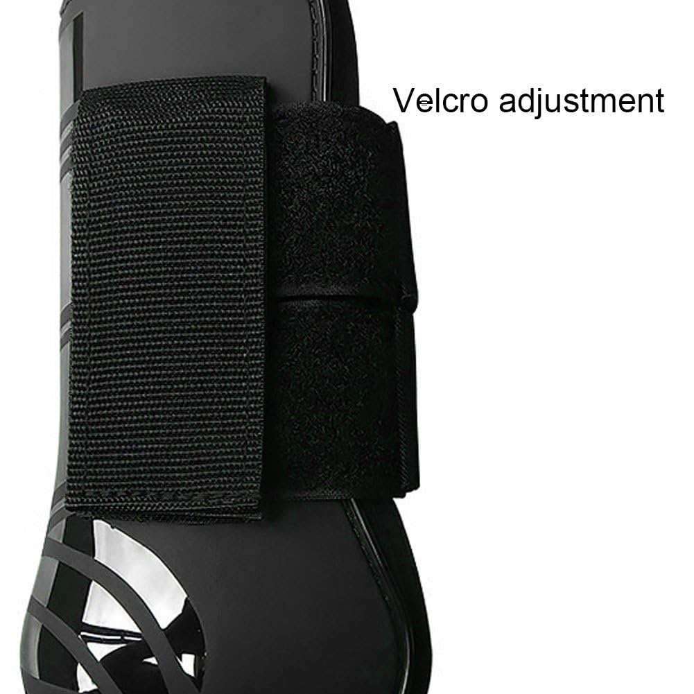 Botas De Tendón De Caballo, Protector De Pierna De Caballo Protector De Pierna De Caballo Que Absorbe Los Golpes Botas De Menudillo De Tendón De Carcasa De PU para Montar a Caballo