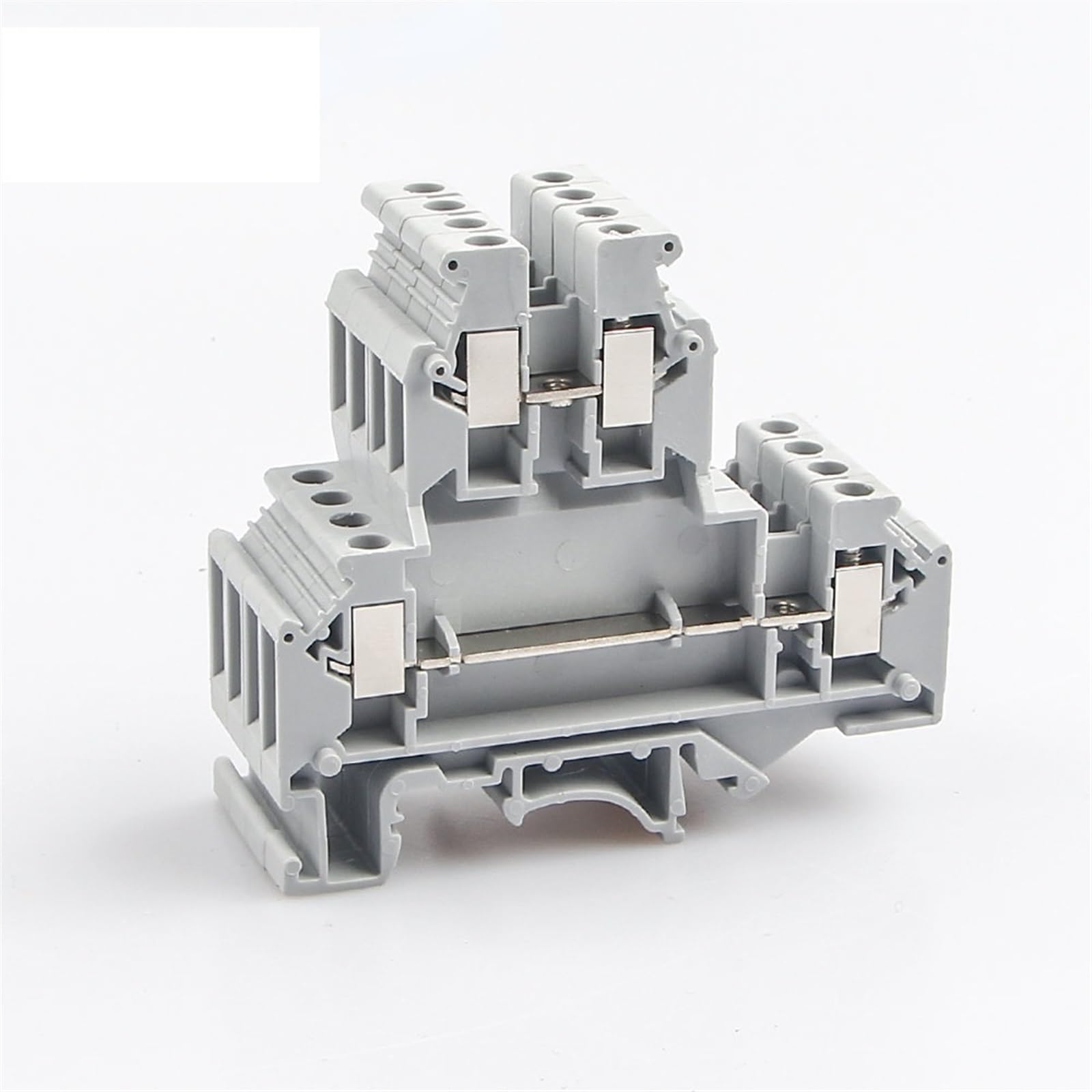 Bloque de terminales de doble capa UKKB5 con cableado de tornillo para carril Din, 10 Uds 7
