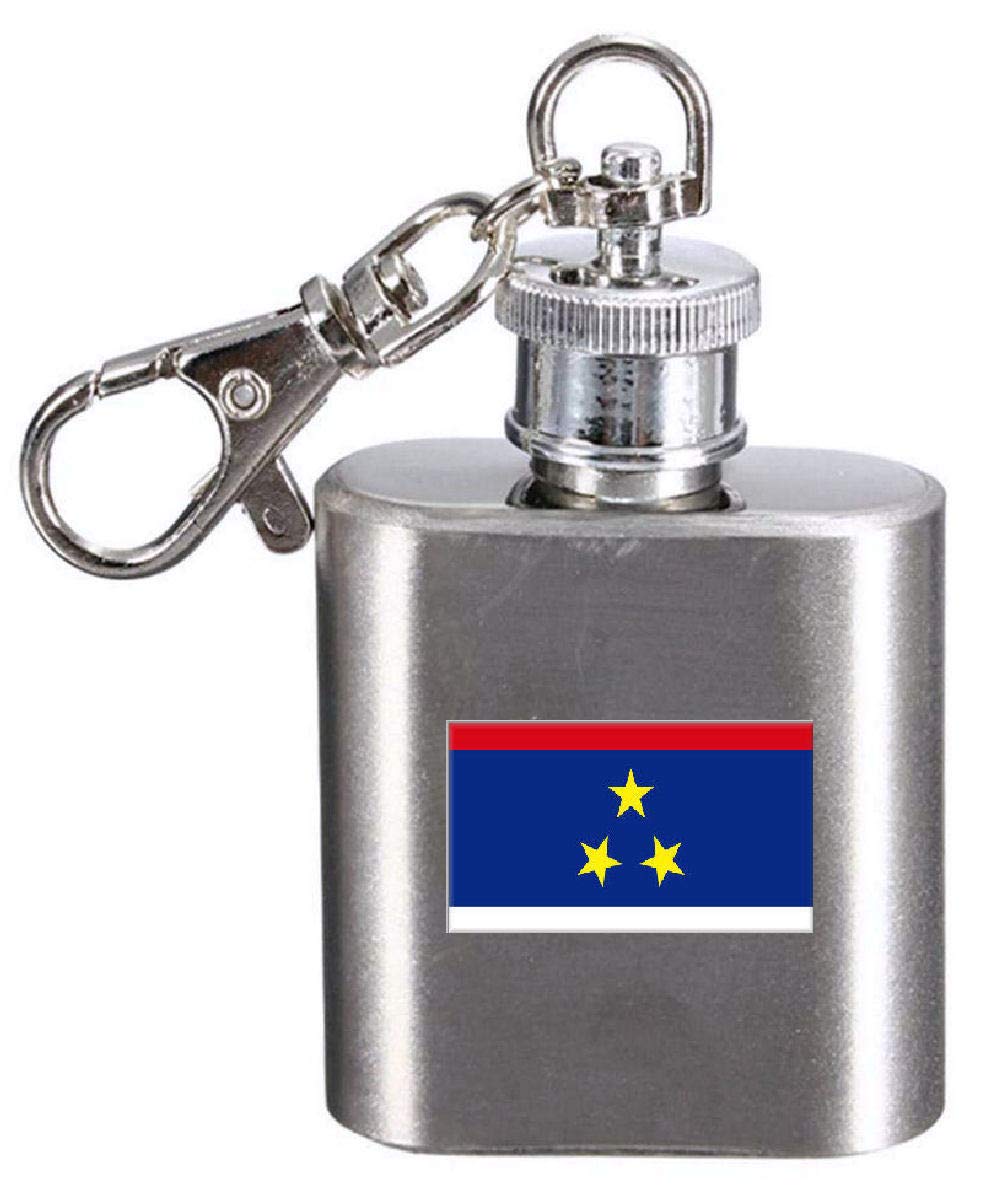 Flasque porte-clés gravé drapeau Vojvodina mini flasque poche