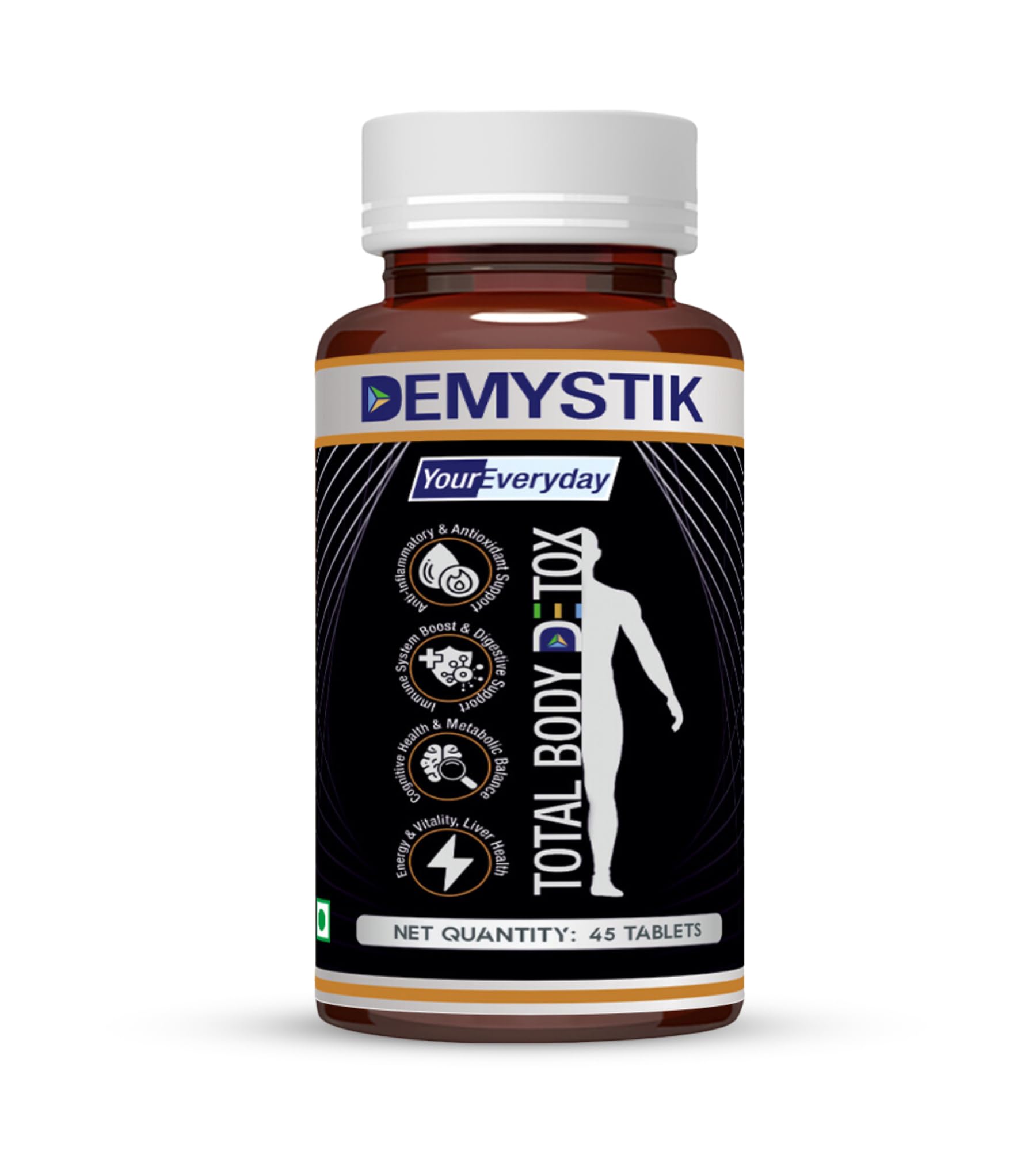 Total Body Detox Tablets for Holistic Health and Well-Being, Supports Liver Function, Immunity, Brain Health and Energy Levels - 135 Tablets-image-26