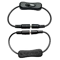 Vista 2 de 4 unidades DC 0.083 in x 0.217 in 5521 Cable extensor de fuente de alimentación, cable hembra a macho con control de alimentación