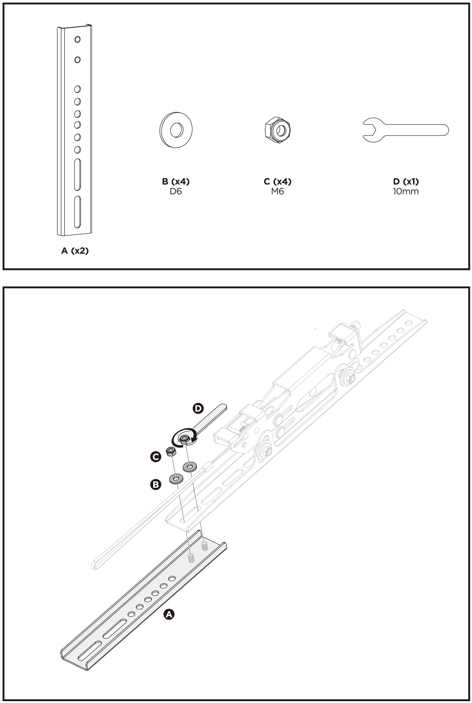 ynVISION.DESIGN Extensor vertical VESA para YN-BIGTV Soporte de pared inclinable avanzado para TV (brazos de extensión, paquete de 1)