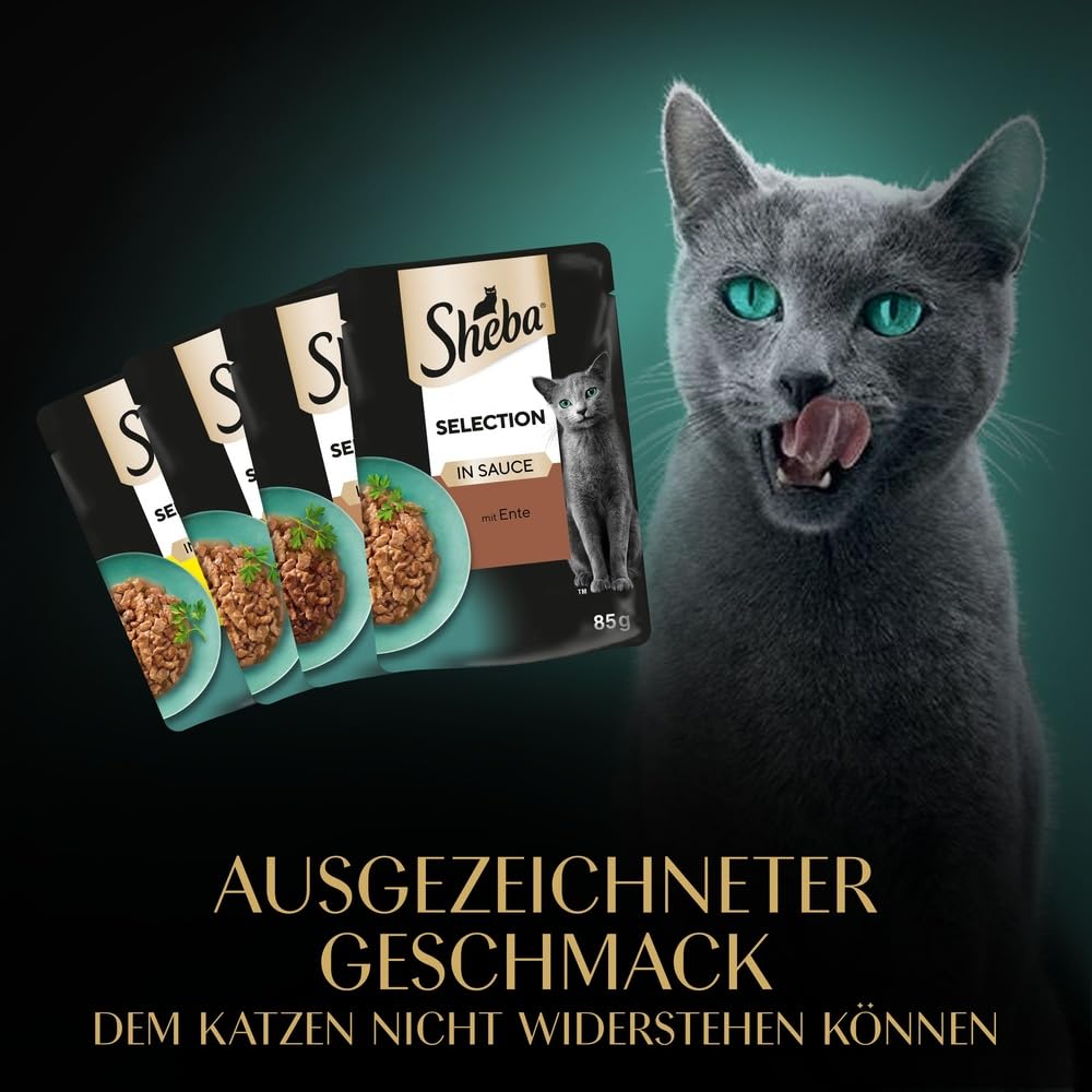 Sheba Selection Katzen Nassfutter im Portionsbeutel Geflügel Variation in Sauce Multipack 120x85g